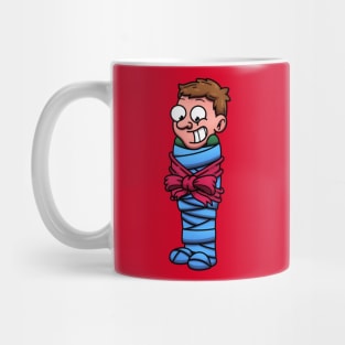 Man Wrapped Up As Present Mug